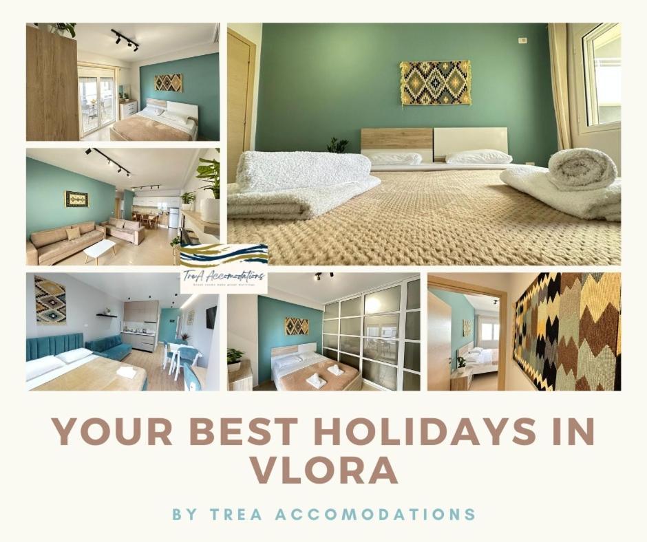 Trea Accomodations - On Private Beach With Sunbed & Umbrella Vlorë Εξωτερικό φωτογραφία